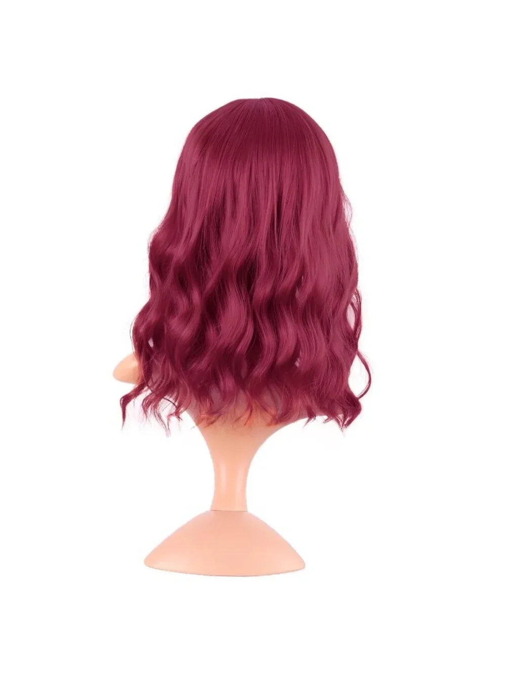 Women's Blood Red 14 Inch Fresh Bright Synthetic Ordinary Short Wavy Curly Wigs